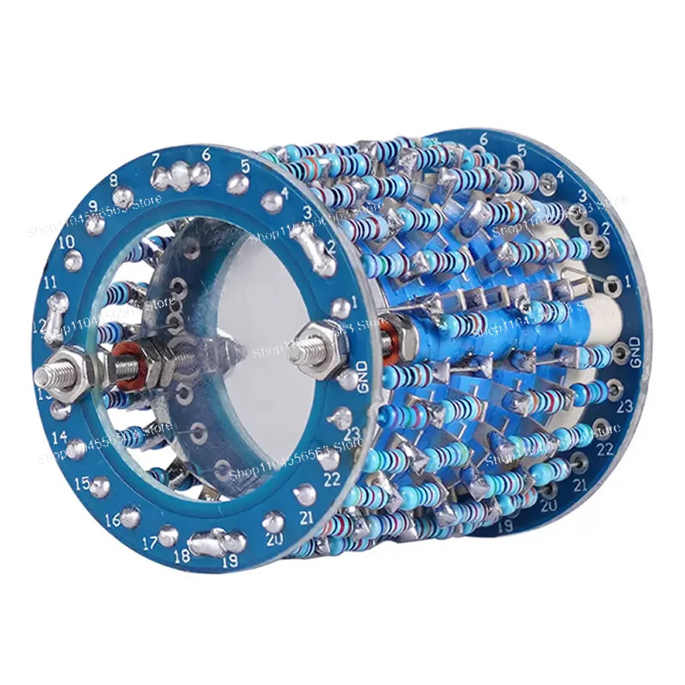 4×24 Gears Shunt Step Potentiometer - 10K-1M Stereo Volume Potentiometer (10K/25K/51K/100K/250K/500K/1M)