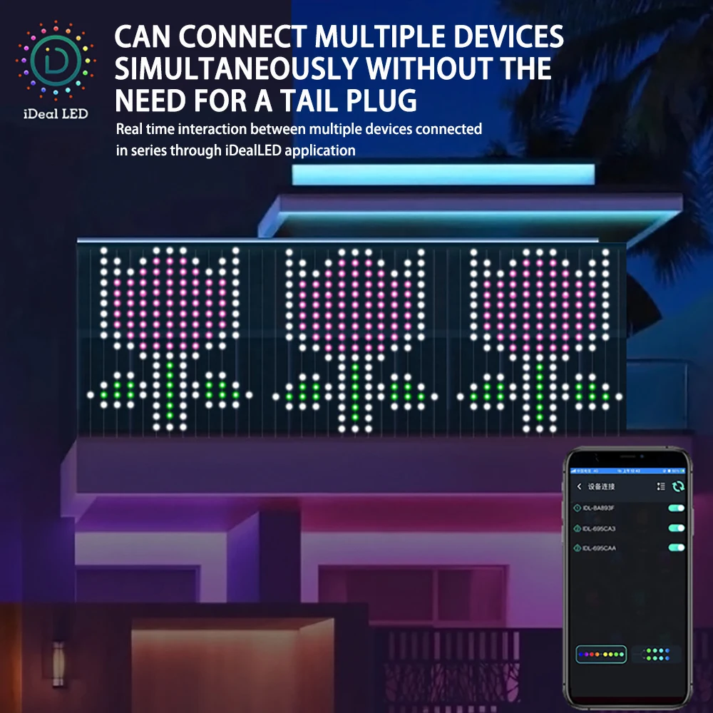 400LEDs Smart LED Curtain Light App AI Control RGB Dimming DIY Patterns with Music Rhythm Bedroom Window Decor String Lights