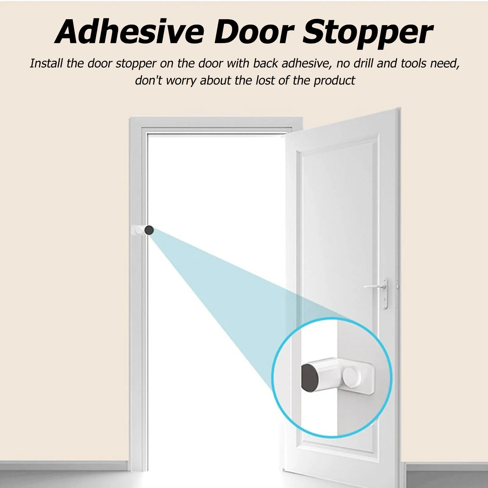 

2Pcs Safety Door Stopper Finger Pinch Guard Revolving Adhesive Finger Protector Household Door Accessory Protection