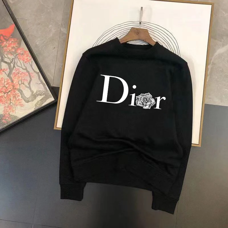 Men's Casual Long Sleeve Sweatshirt Personalized Printing Daily Crew Neck Pullover Loose Sports Jacket Women's Sportswear Top