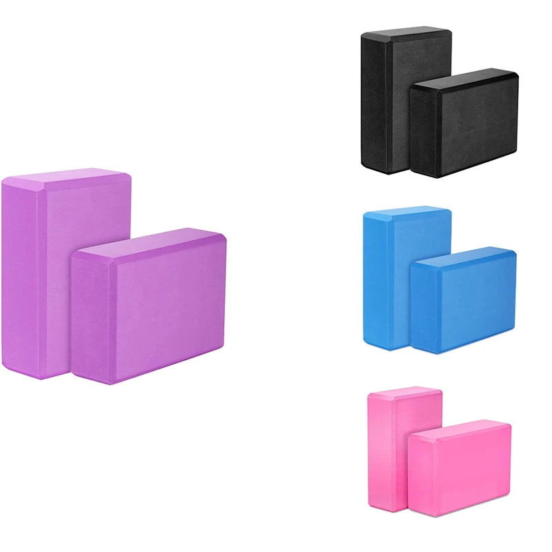 Yoga Blocks 2 Pack,23X15X7.6Cm High Density EVA Foam Yoga Block Exercise Bricks,Eco Friendly & Lightweight