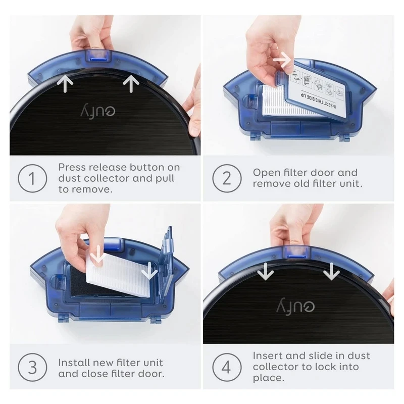 صندوق غبار لـ Eufy Robovac 11S 15C 15T 30 30C 12 35C 11S Plus 25C أجزاء المكنسة الكهربائية الروبوتية استبدال صندوق جمع الغبار