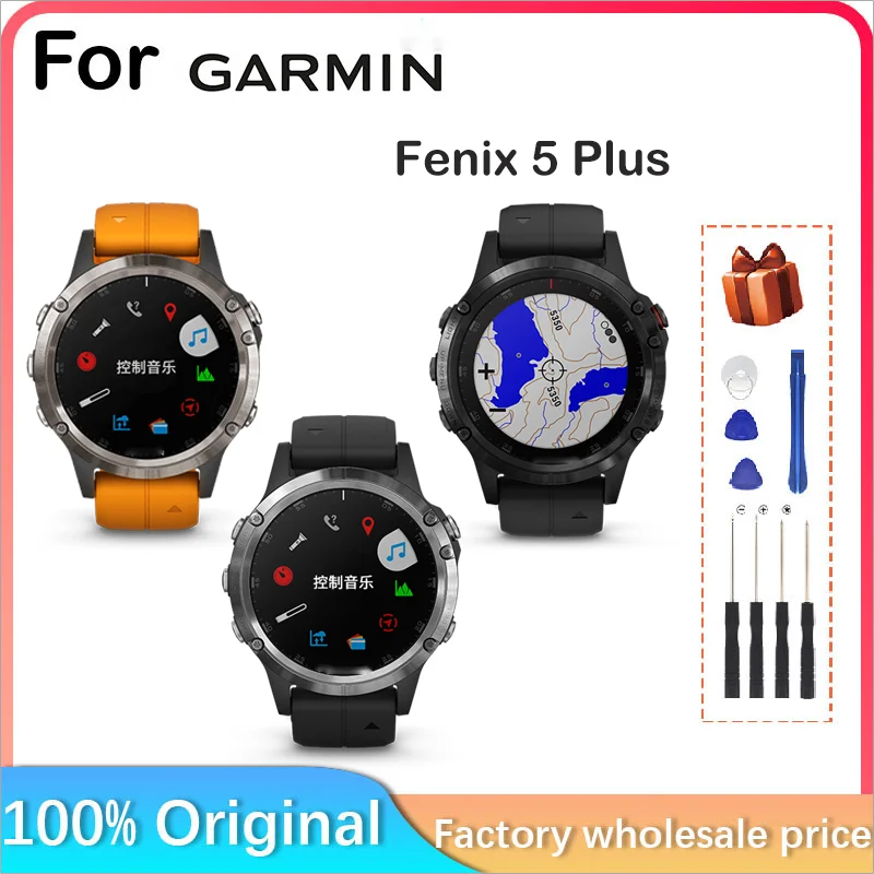 For Garmin Fexni 5 Plus LCD Screen 47mm Fenix 5 Plus Front Cover Case Display GPS Smart Repair parts Replacement(NO NFC)