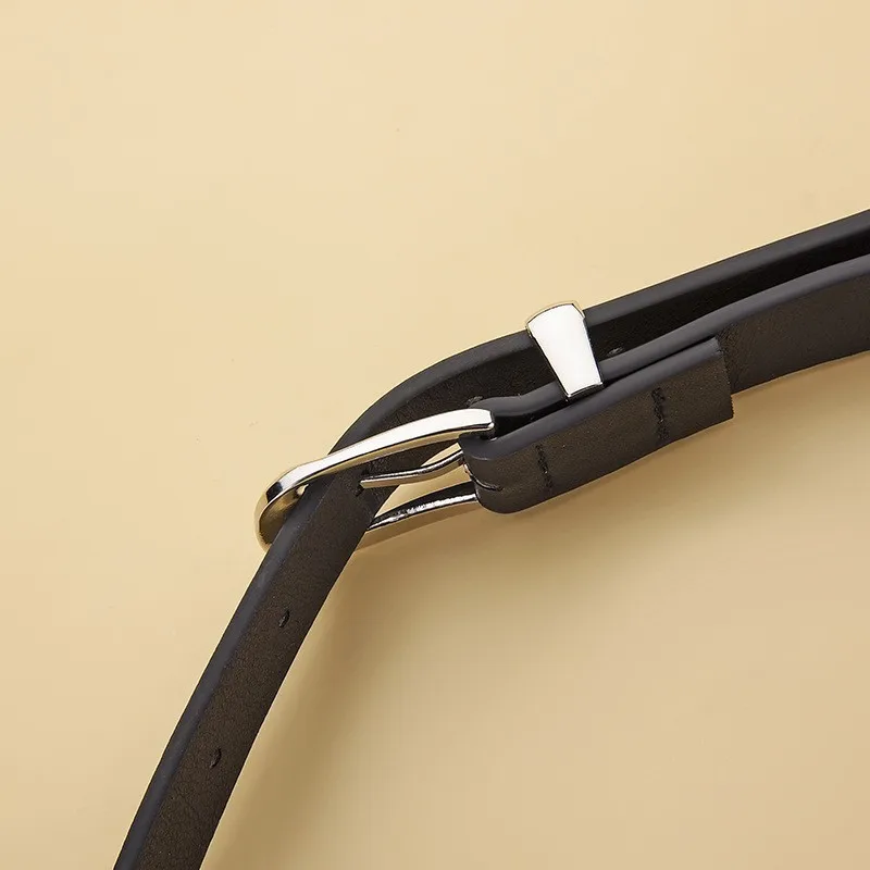 Neuer stilvoller schmaler Taillengürtel für Männer und Frauen, PU-Material – einfache, lässige, elegante Gürtel in einfarbiger Farbe, perfekt für Jeans und Kleider – Detail 9