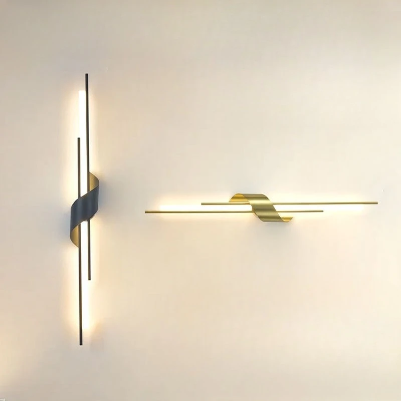 

New Simple LED Strip Wall Lamp Bedroom Bedside Lamp Living Room Background Wall Corridor Indoor Home Decoration Lighting