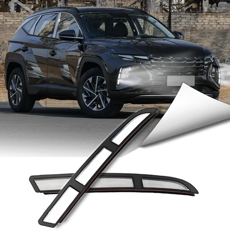 

LED Daytime Running Lights For Hyundai Tucson 2021-2023 DRL Dynamic Turn Signal Fog Lamp White Yellow Blue Light
