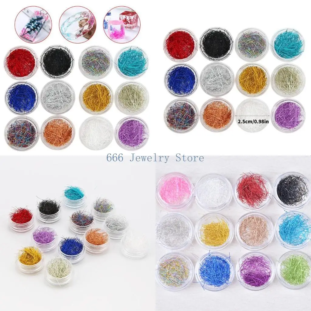 

F2TD Grid Thin Line Metal Wire Golden Resin Fillers Constellations Pendant Epoxy Resin Supplies for DIY Nail Jewelry