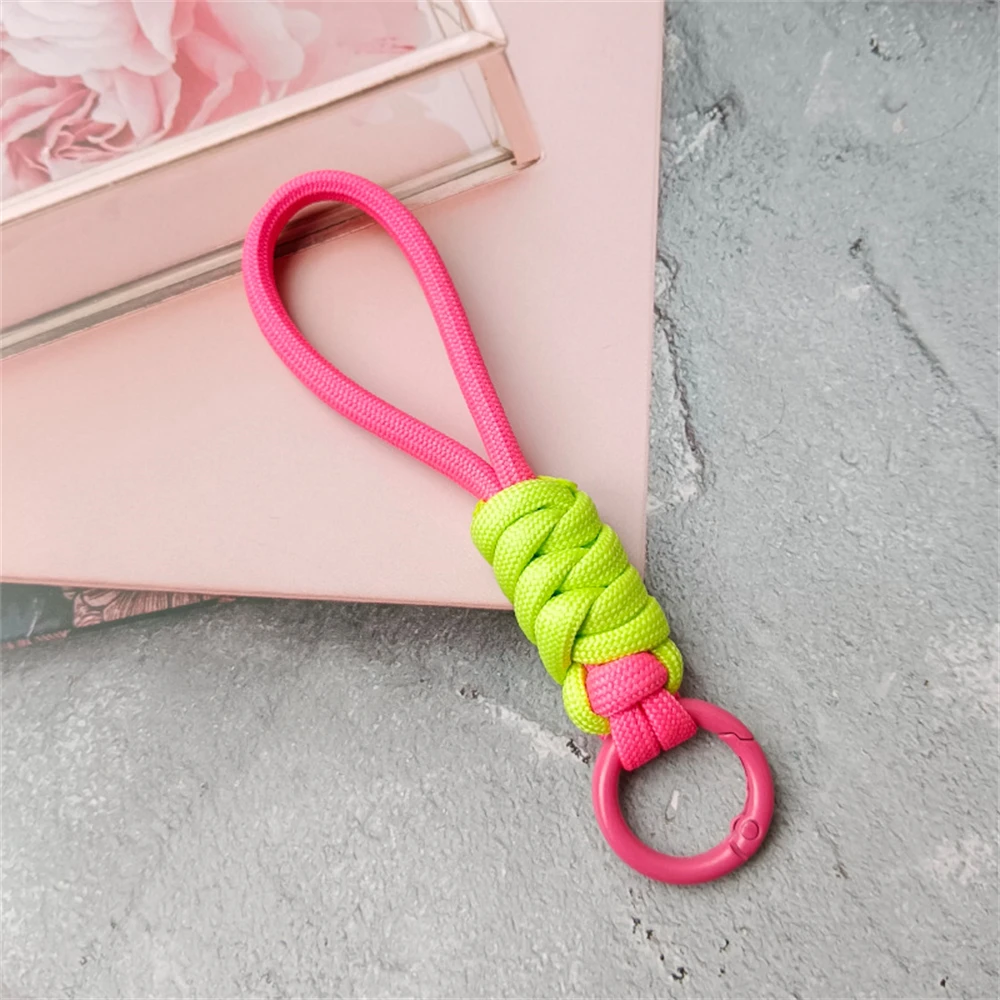 Creative Braided Lanyard Keychain For Phone Case Women Anti Lost Knot Rope Strap Car Key Chains Diy Accessories Fashion Keyring