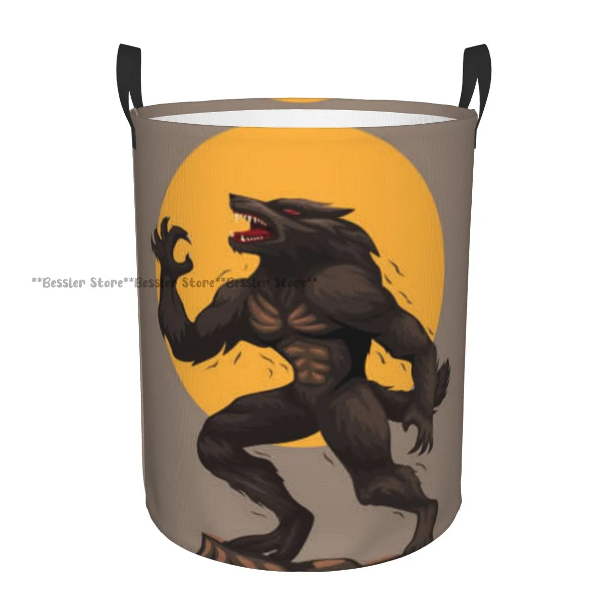 Werewolf Lycan European Folklore Man Laundry Basket Folding Dirty Clothes Toys Storage Bucket Household