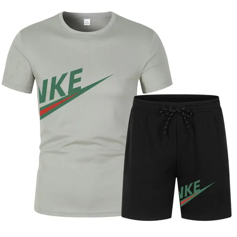 2024 neue Herren Sommer zweiteilige Sportswear Mesh T-Shirt Shorts Modemarke Jogging Designer Kleidung 2 Sets