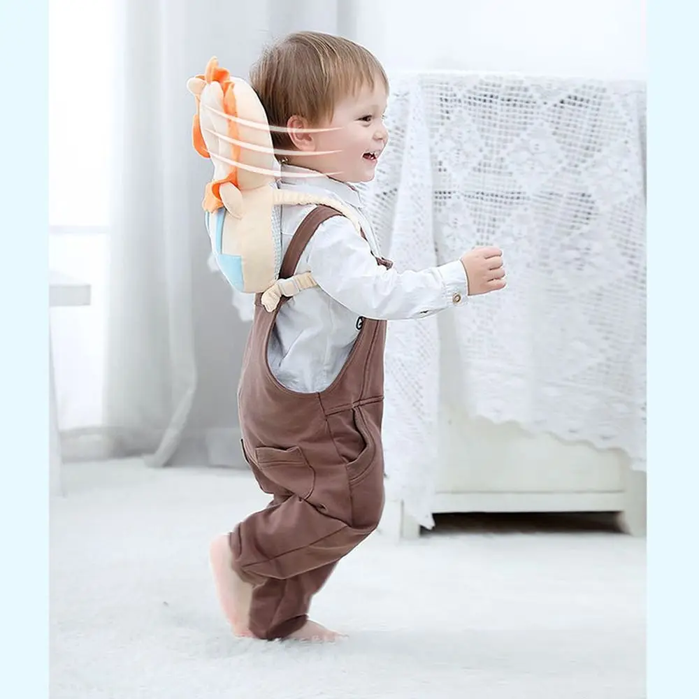 Katoenen hoofdbeschermingskussen voor baby's Verminder valschokken Verstel riem Peuters Rugzakkussen Zacht veiligheidsrugkussen Peuters