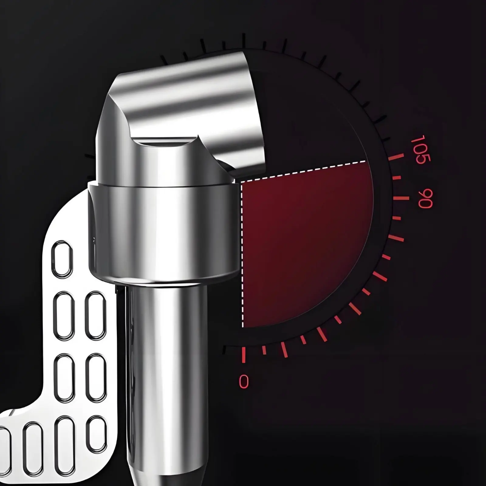 105 Degree Drill Adapter Tight Space Reach 105 Degree Angle Adapter Hex Shank Bit Holder Hard to Reach Spots for Small Gaps view 3