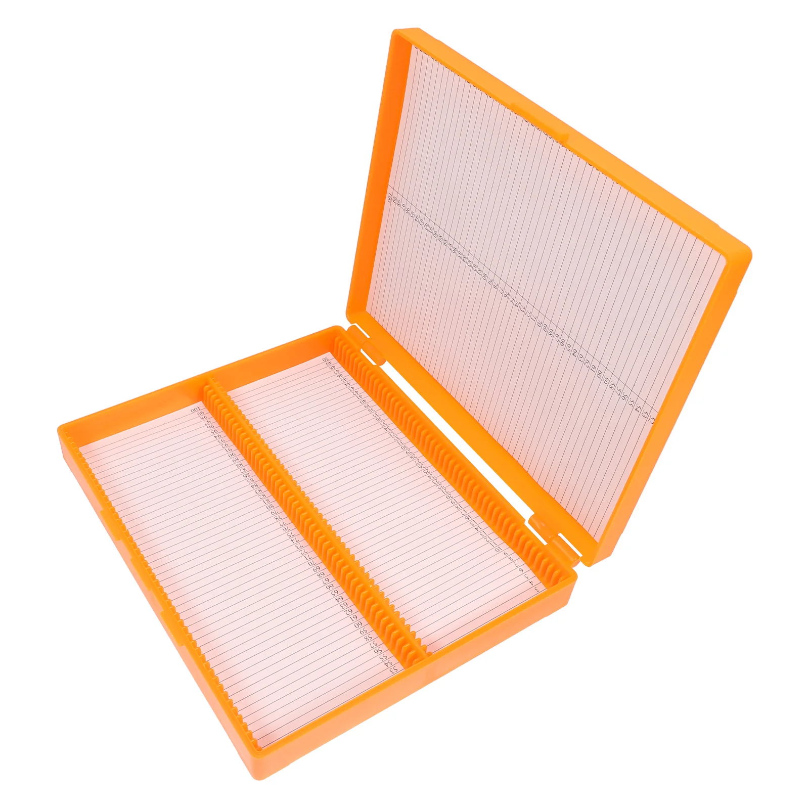 

Slide Storage Box for Microscope Slides Clear Lid Slide Organizer Case for Lab Pathology Collection Microscope