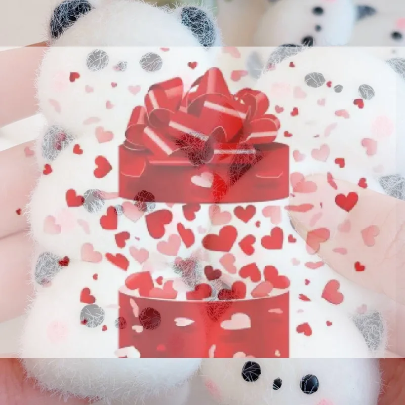 【BS】Simpatico Giocattolo Panda Sanlian da Spremere, Simulazione di Lenta Ripresa, Giocattolo Antistress Morbido da Spremere e Pizzicare, Regalo per Alleviare la Pressione