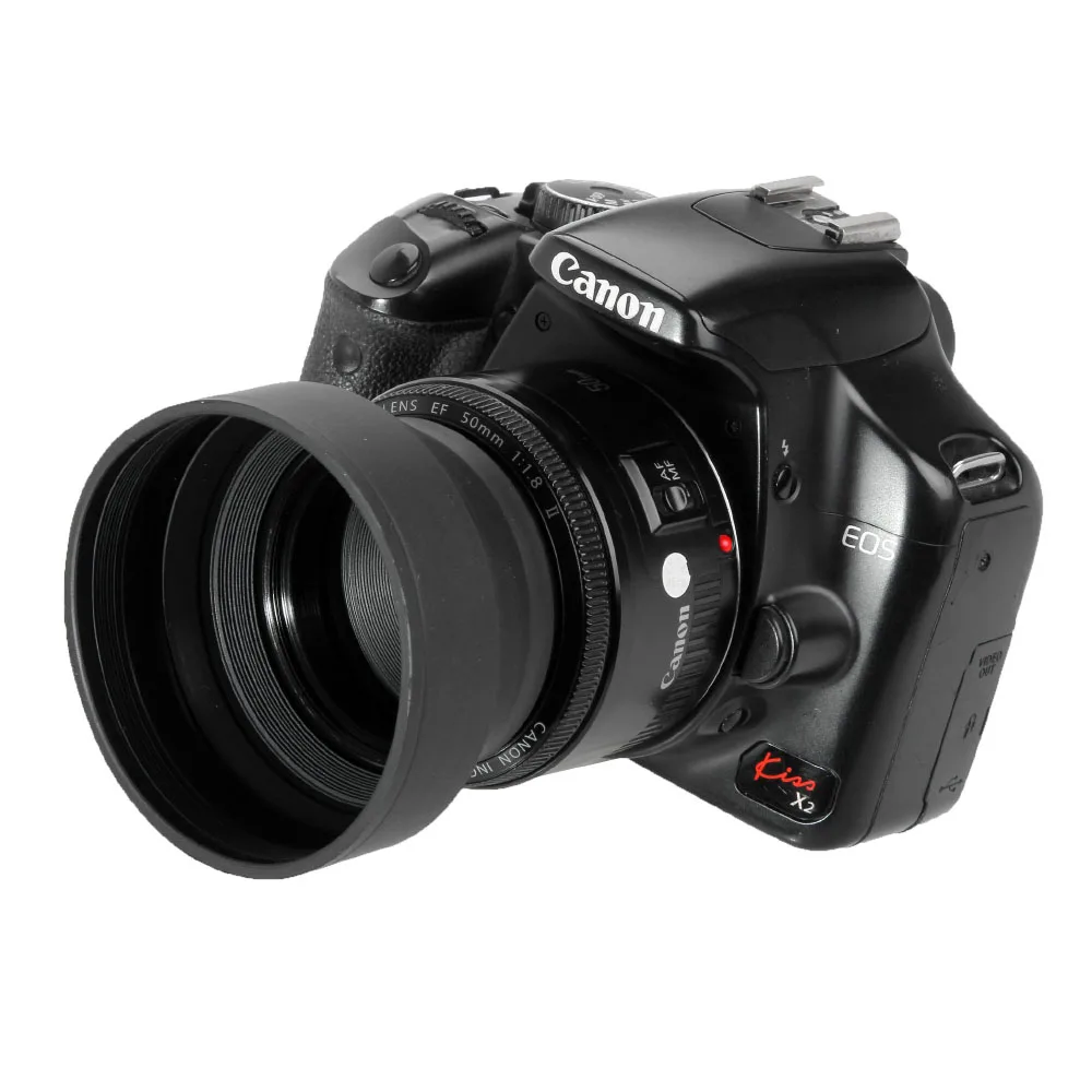 Широкоугольная/стандартная/телефото Резиновая бленда для объектива камеры 49 мм 52 мм 55 мм 58 мм 62 мм 67 мм 72 мм 77 мм 82 мм для Nikon Canon Sony DSLR