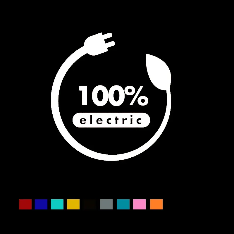 Car sticker 100% electriic car sticker PVC Waterproof sunscreen 15CM