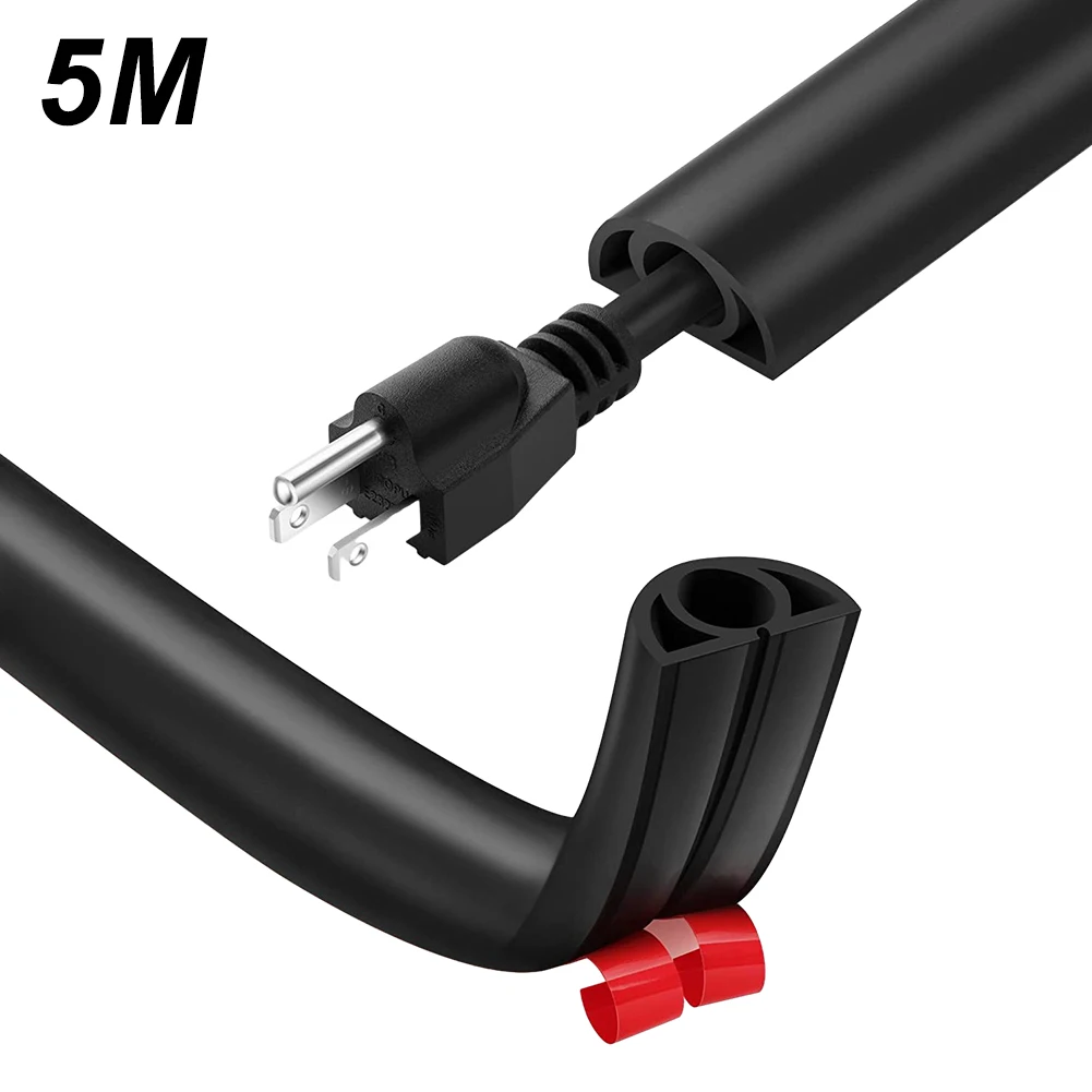 Office Soft Wire Slot 1/3/5M Accessories Base Cable Duct Flexible For Power Cords Parts Protectors Replacement