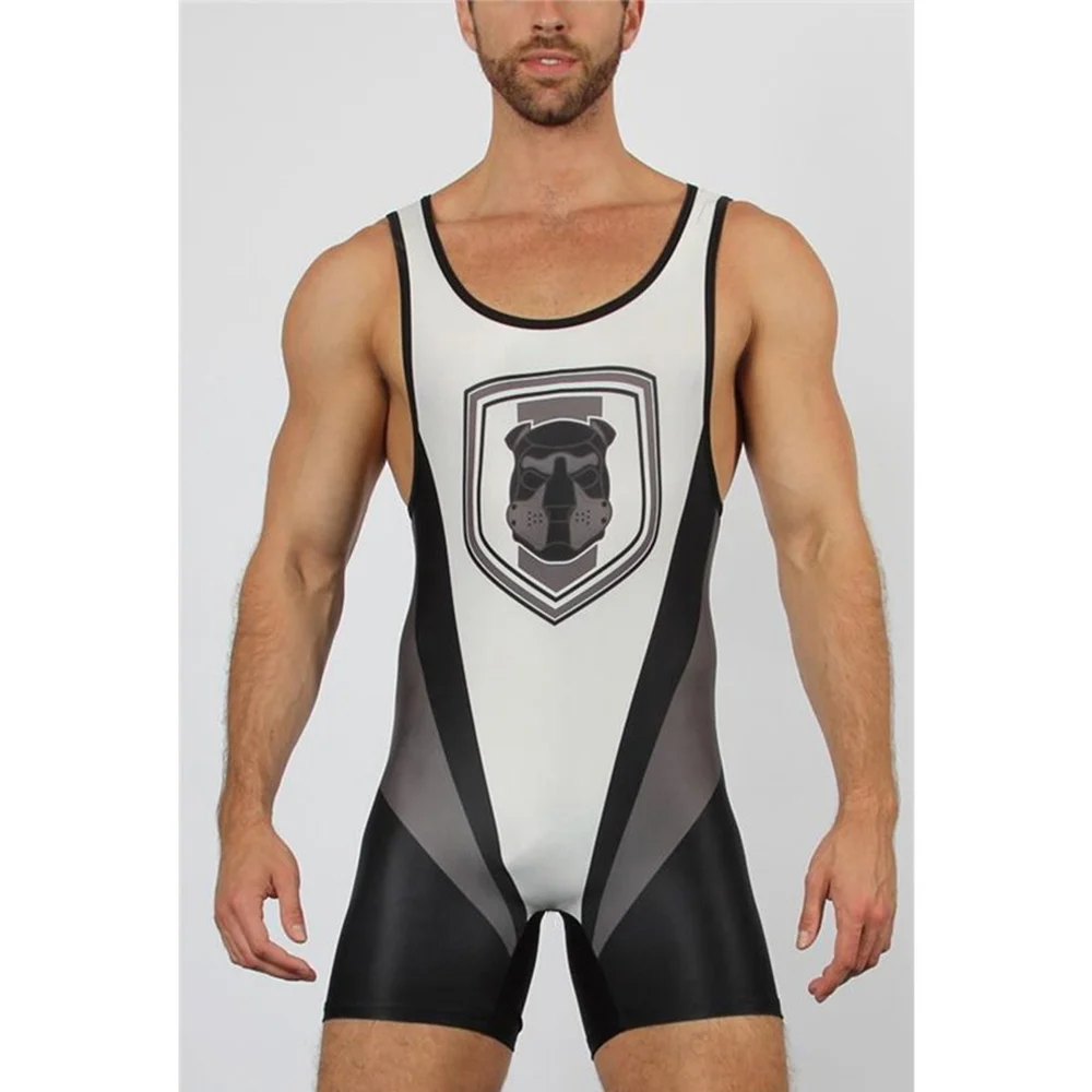 Traje de lucha libre para hombre, mono de una pieza, mono profesional de triatlón, ropa de levantamiento de pesas sin mangas de alta elasticidad para gimnasio