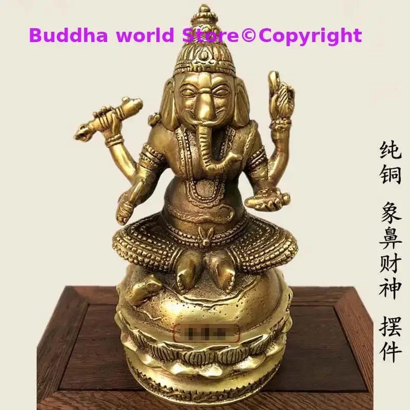 2025 Southeast Asia Indonesia Thailand India COPPER GANESH Elephant God of wealth buddha Recruit wealth good luck statue