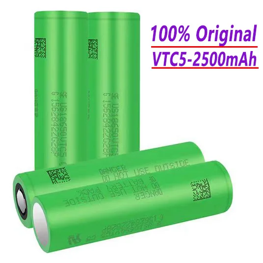 100% оригинал 3,7 В US18650 VTC5 2500 мАч литий-ионная аккумуляторная батарея VTC5 25A фонарик игрушечный разряд