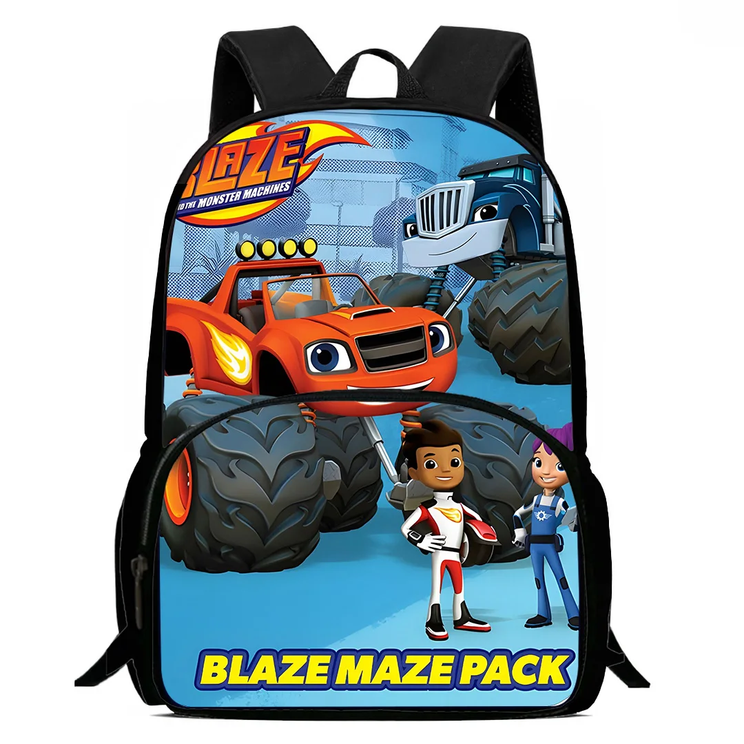 Ransel anak-anak Blaze dan the Monster Machines tas sekolah anak siswa laki-laki dan perempuan tas berkemah kapasitas besar ransel tahan lama