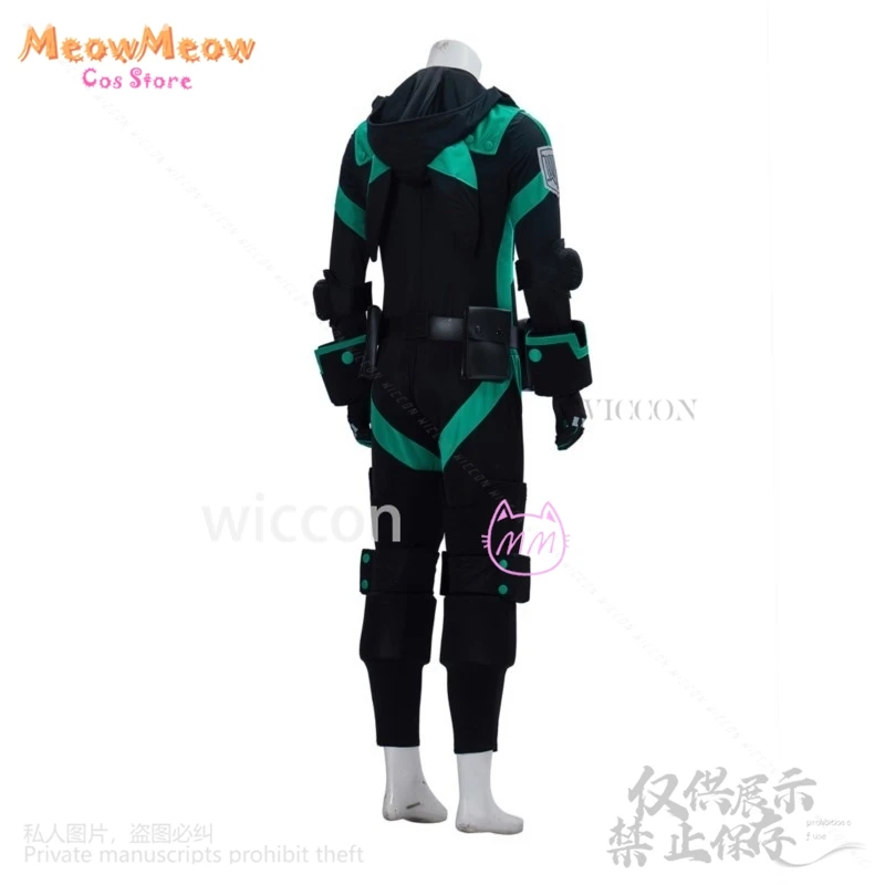 Anime My Heo Academia Cosplay Midoriya Izuku Costume Wig Black Battle Uniform Full Set Man Halloween Christmas Suit Customized