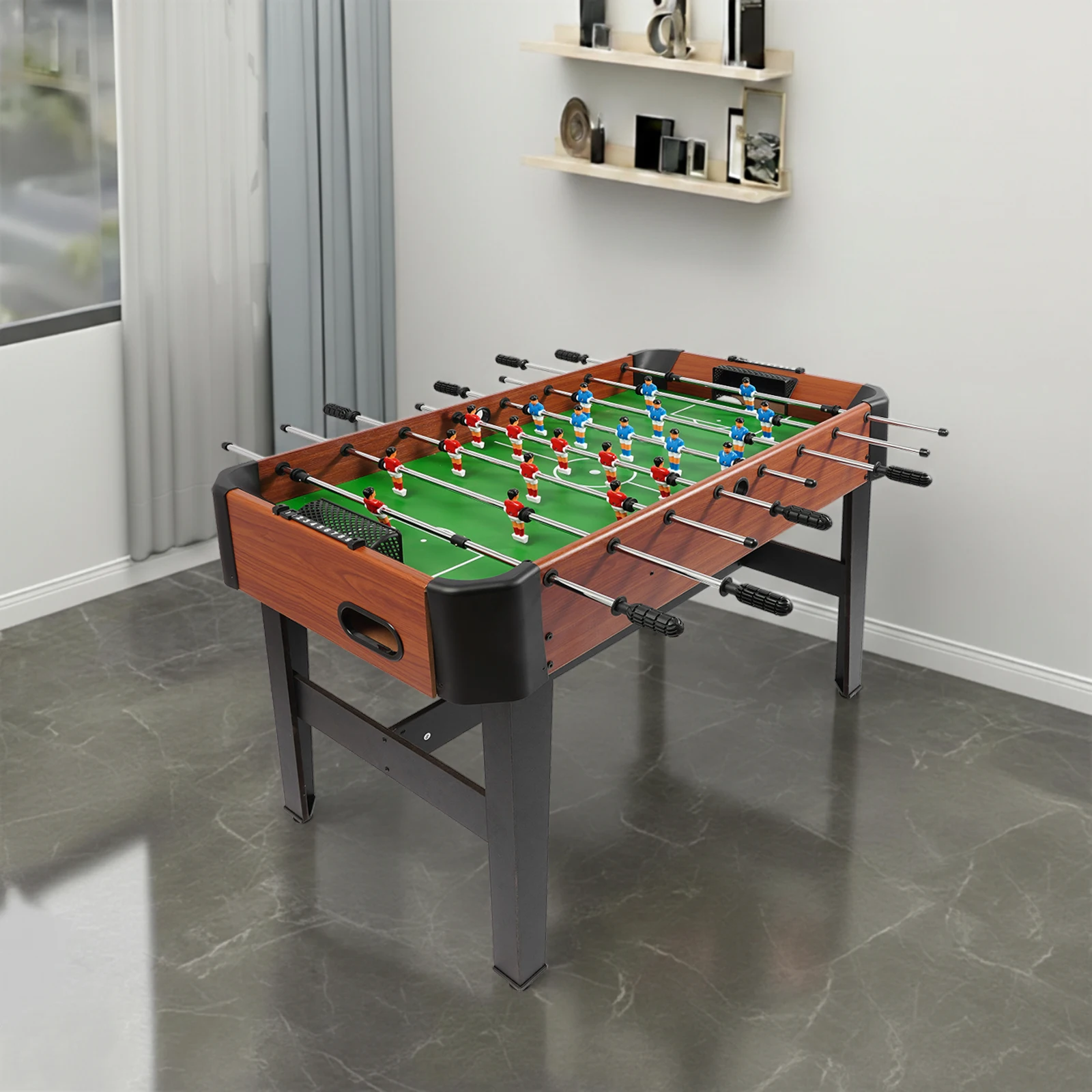 

Футбольный стол для настольного футбола 120*61*81 см, 8 штанг, для установки в гостиную дома