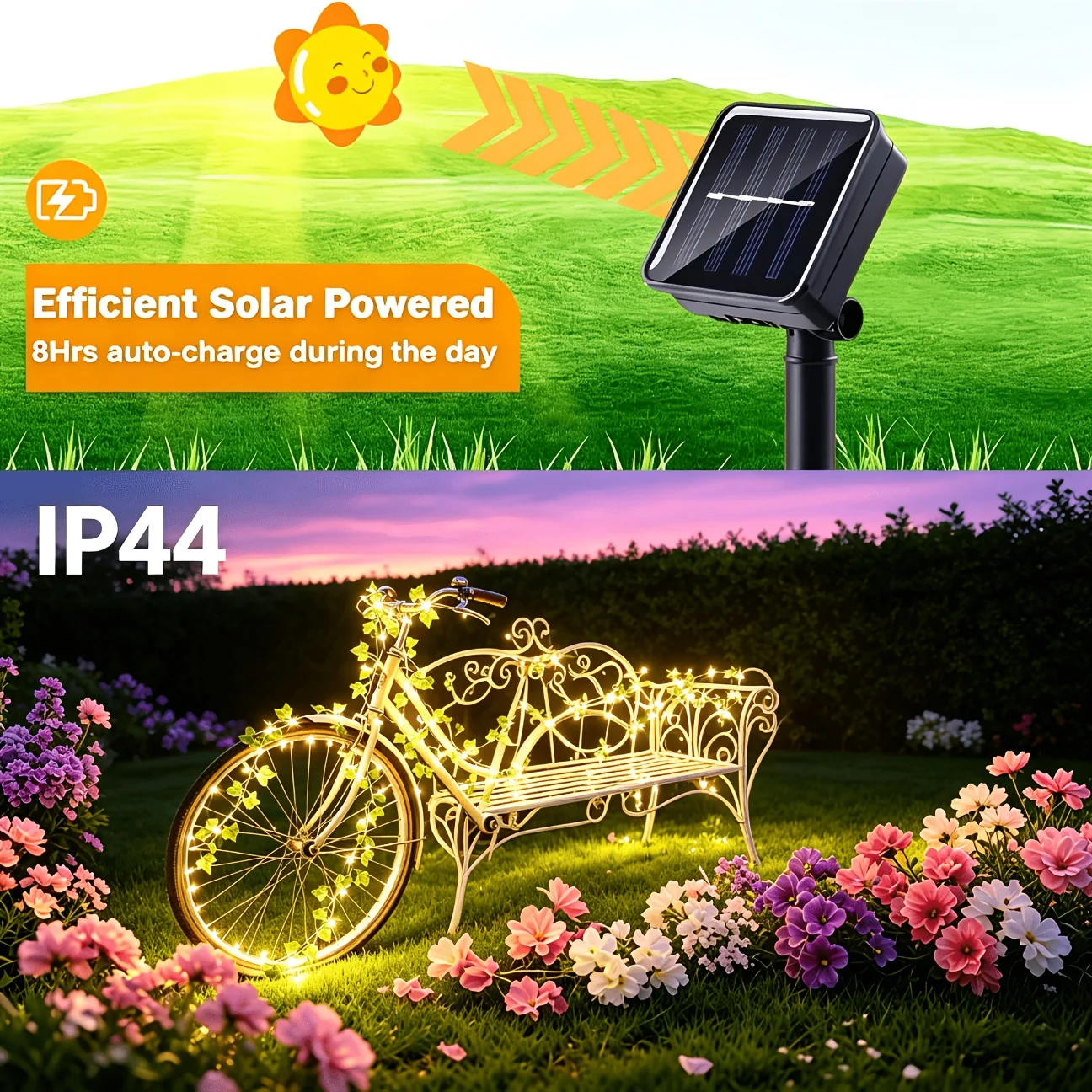 Solar Ivy Garland Fairy Lights 10m 100 LEDs Outdoor Waterproof Green Leaf String Light Garden Terrace Party Wedding Christmas