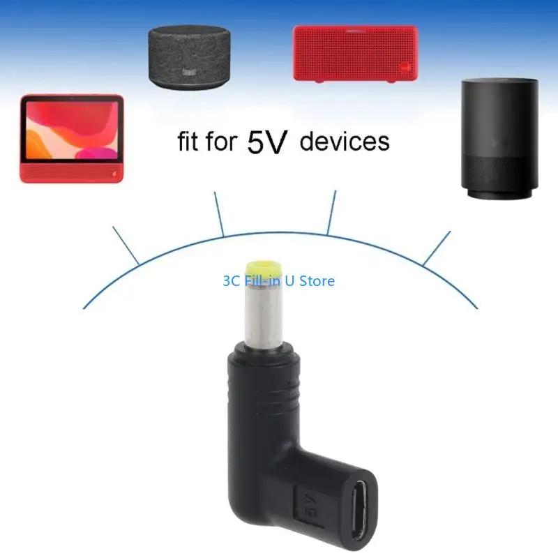 G8TA USB C ~ 전원 어댑터 90도 USB 유형 C ~ 5.5x2.1mm 전원 충전 어댑터 충전 장치