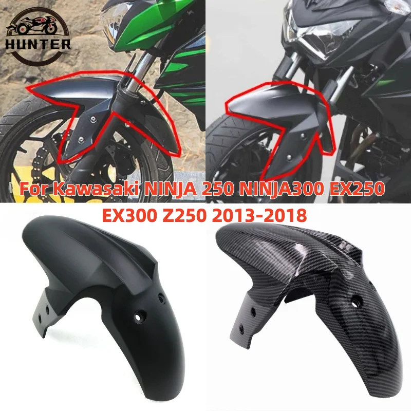 

Fit for Kawasaki Z250 Z300 Ninja250 NINJA300 EX250 EX300 2013 2014 2015 2016-2018 Front Fender Mudguard Tire Splash Mud Guard