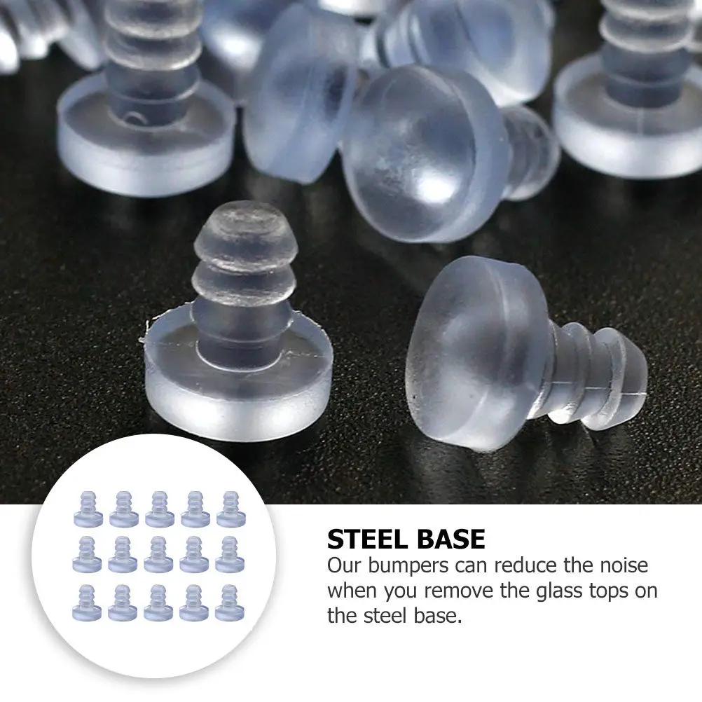 

100Pcs Table Spacers Rubber Bumpers for Cabinet Drawers Anti Collision Cushion Feet Desktop Glass Mounting Stem Bumpers