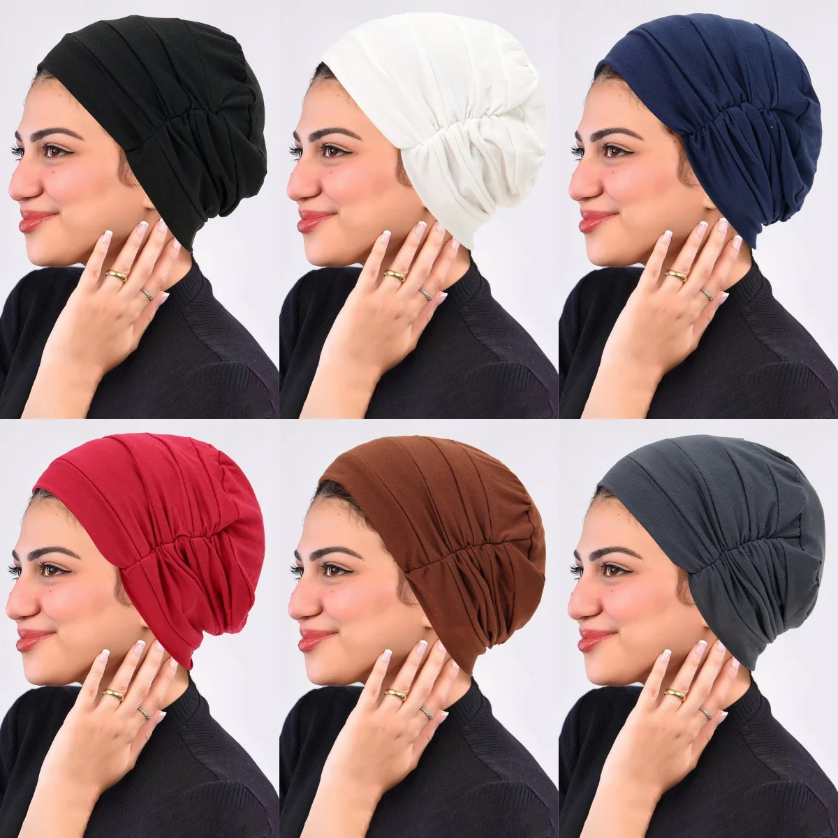 

Новый однотонный женский хиджаб, мягкая эластичная шапка для химиотерапии, тюрбан, подкладка для шляпы от выпадения волос от рака, головной убор, повязка на голову, аксессуары для волос