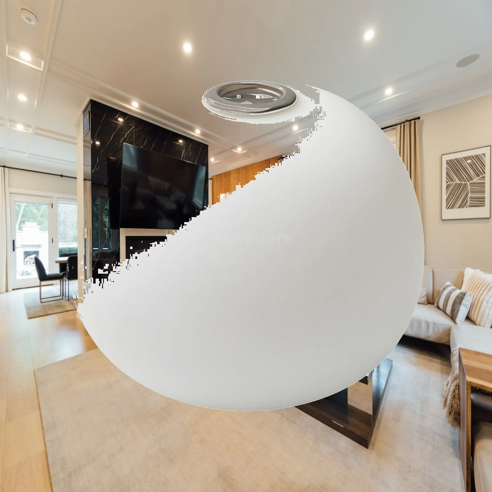 Frosted Glass Ceiling Lamp Shade G9 Round Winter Melon Shape Replacement for Pendant Light Soft Glare Free Home Decor