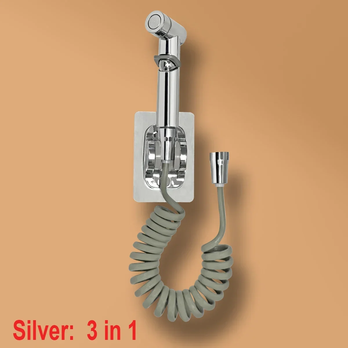 Bidet Toilet Spuitset, Handdouche voor Badkamer, Toilet Douche met Dubbele Uitlaat, Hoekventiel, Toilet Accessoires