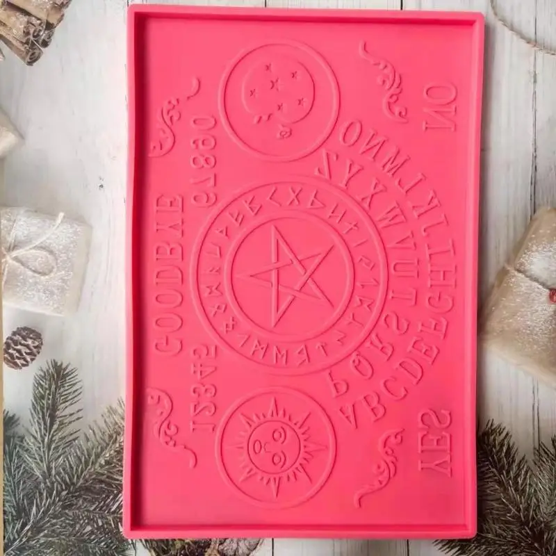U75C Coffee Table Resin Mold Oujia Board Silicone Mold for Cup Mat Making