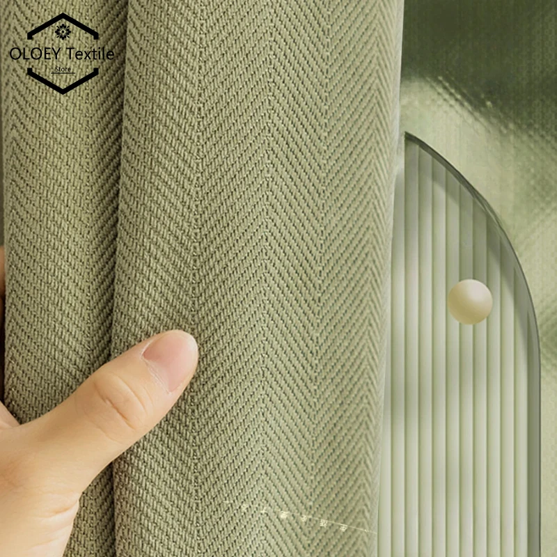 

Simple Solid Color Blackout Curtains for Living Room Bedroom Hotel Large Window Thick Sunscreen Drapes Light Blocking Home Decor