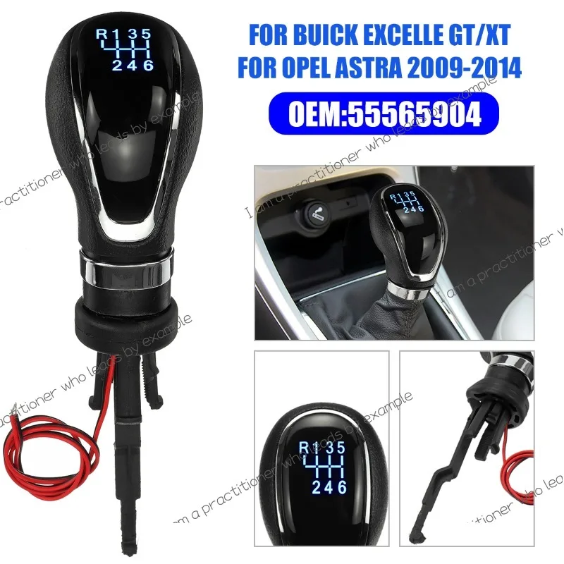 

LED Car Gear Shift Knob Manual 5/6-Speed Head Handle Lever Replacement for Vauxhall Opel Buick Excelle GT XT Astra 55565904 New