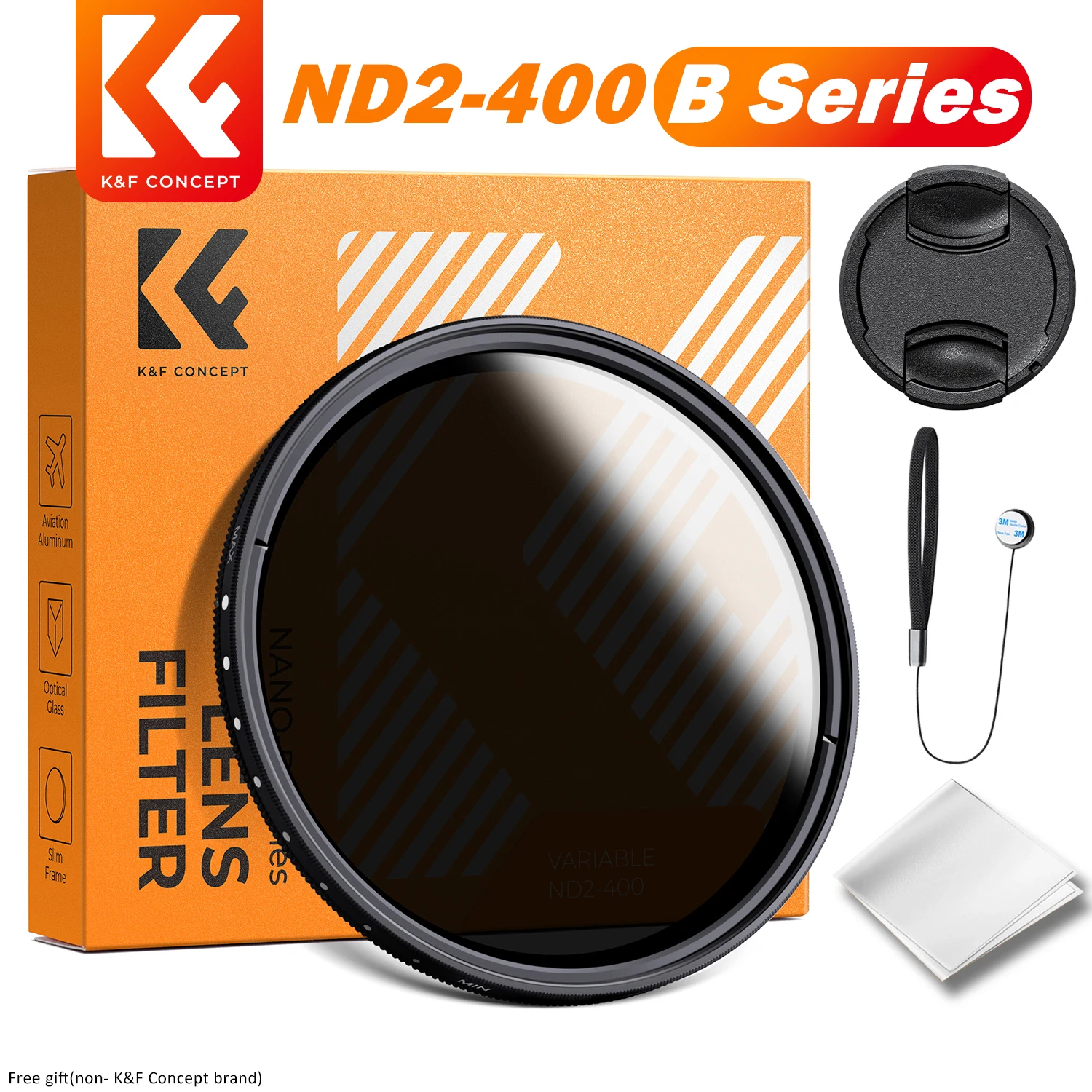 K&F Concept 가변형 ND 필터 67mm 58mm 82mm ND2 ND400 9단계 중성 밀도 필터 ND2-400 37...