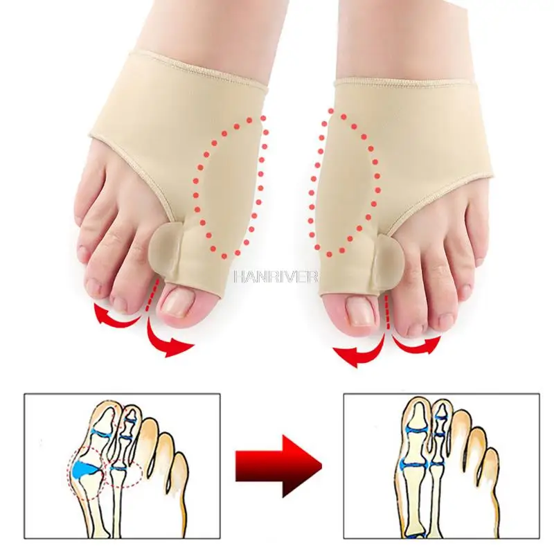 2 Stuks = 1 Paar Teen Corrector Orthesen Voeten Voetverzorging Bone Duim Richter Correctie Zachte Pedicure Sokken Bunion stijltang