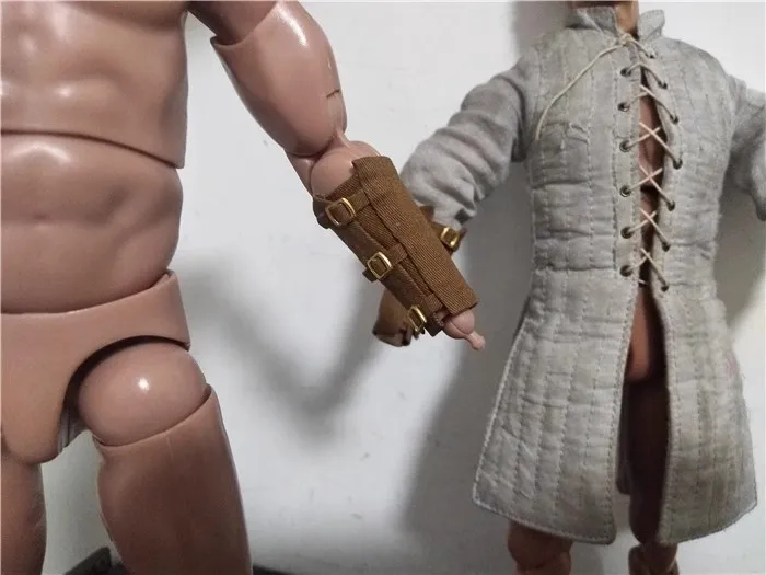 DIY 1/6 Scale Medieval Knight Aci Ancient Arm Guards Arm Armor Model Handmade fit 12 inch Soldier Doll Toy