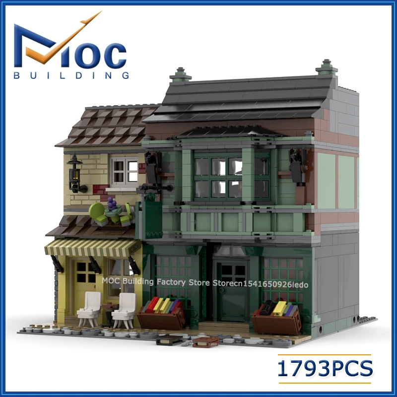 Blocs de construction MOC, scène de film classique, modèle d'architecture modulaire, magicien, roues, boutique de baguettes, bricolage, briques à assembler, jouets, cadeaux de noël