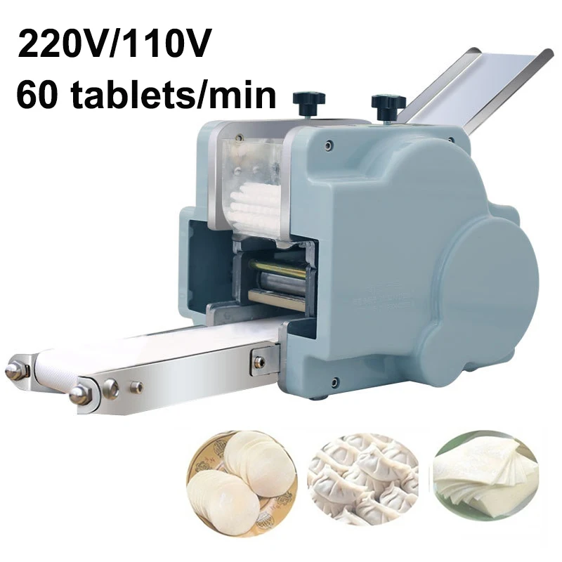 220V/110V Automatic Wonton Dumpling Wrapper Skin Making Machine Spring Roll Skin Maker Wonton Dumpling Wrappers Slicer Machine