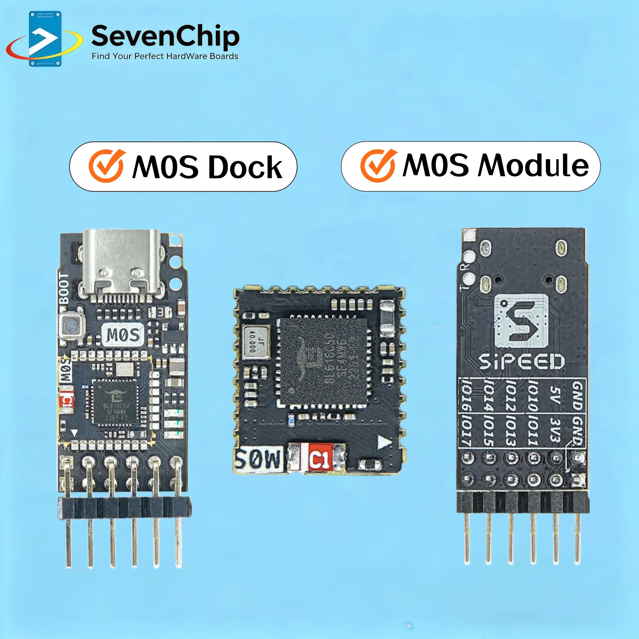 

SevenChip M0S Dock/Module TinyML RISC-V BL616 Wireless Wifi6 Module