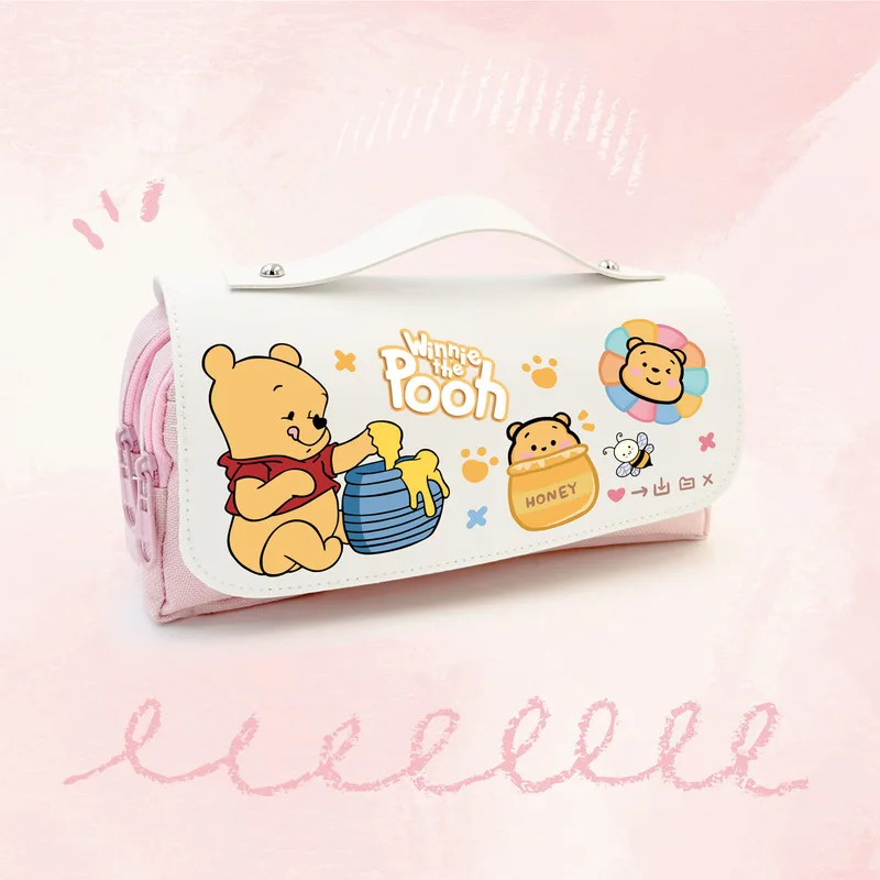 Disney Winnie the Pooh Jointly signed Pen bag Cute perimeter Large capacity High appearance level ins Japanese pencil case