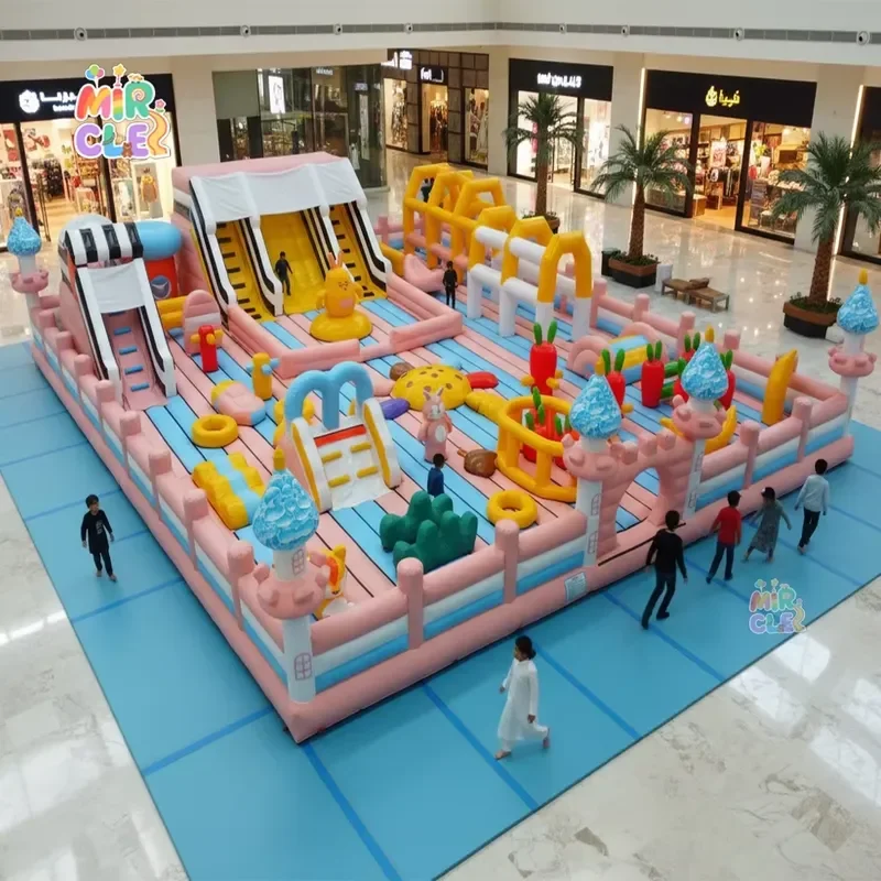 Large Commercial PVC Inflatable Bouncy Castle with Slide Giant Mobile Inflatable Playground for Outdoor Indoor Use