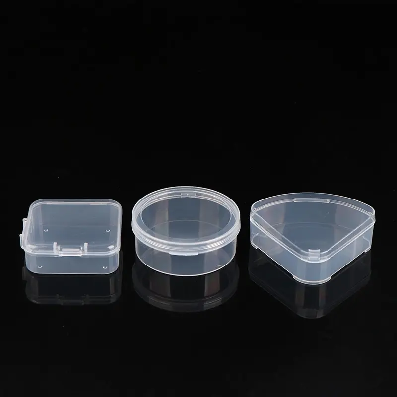 Plastic Box Case For Triangle/Round/Square Puff Transparent Sponge Puff Portable Travel Cosmetic Bags Cosmetics Storage Case