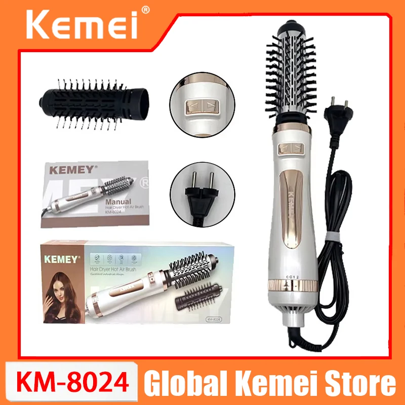 

Многофункциональный выпрямитель для волос KM-8024, фен, плойка, электрический прибор, автоматическая плойка с несколькими насадками