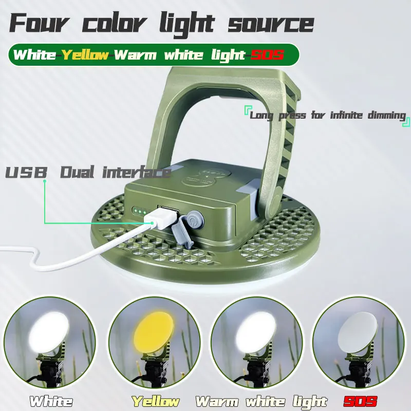 MOSLIGHTING 15600MAH Outdoor Camping Light , Multifunctional Portable Lantern Magnetic Suction ,High-power LED Tent Light