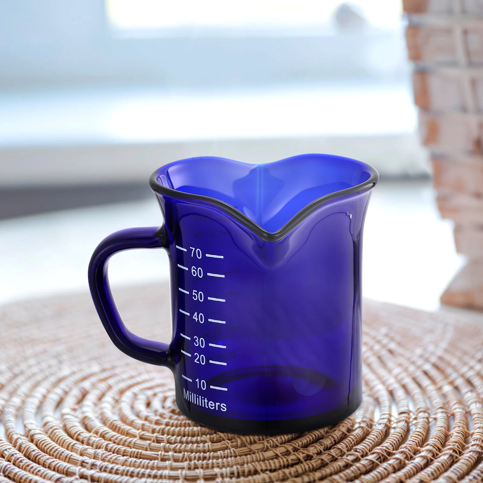 

Glass Coffee Mug Heavy Duty Non Breakable Measuring Cup for Milk Coffee Making Tool Household Drinking Glass