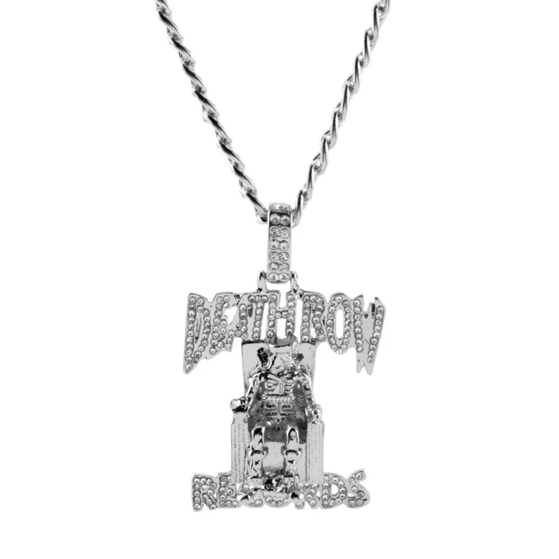 Exquisite AAA Zircon Inlaid Trendy Hip Hop Prisoner Necklace Death Prisoner Zircon Pendant Wholesale in Stock